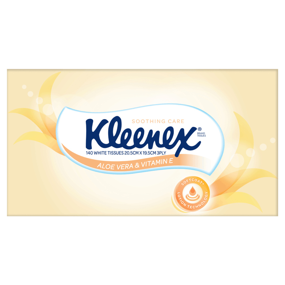 Kleenex Extra Care Aloe Vera Tissues 140s-1887
