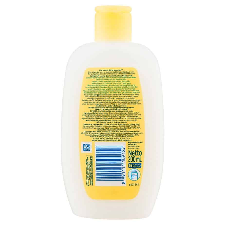 Johnson's Top-to-Toe Sensitive Touch Wash 200mL-1221