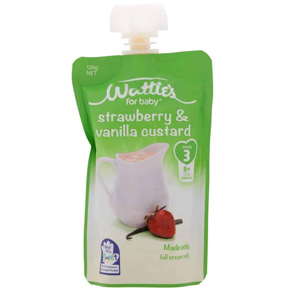 Wattie's Baby Food 120g Pouch (Stage 3) - Strawberry & Vanilla Custard-1105