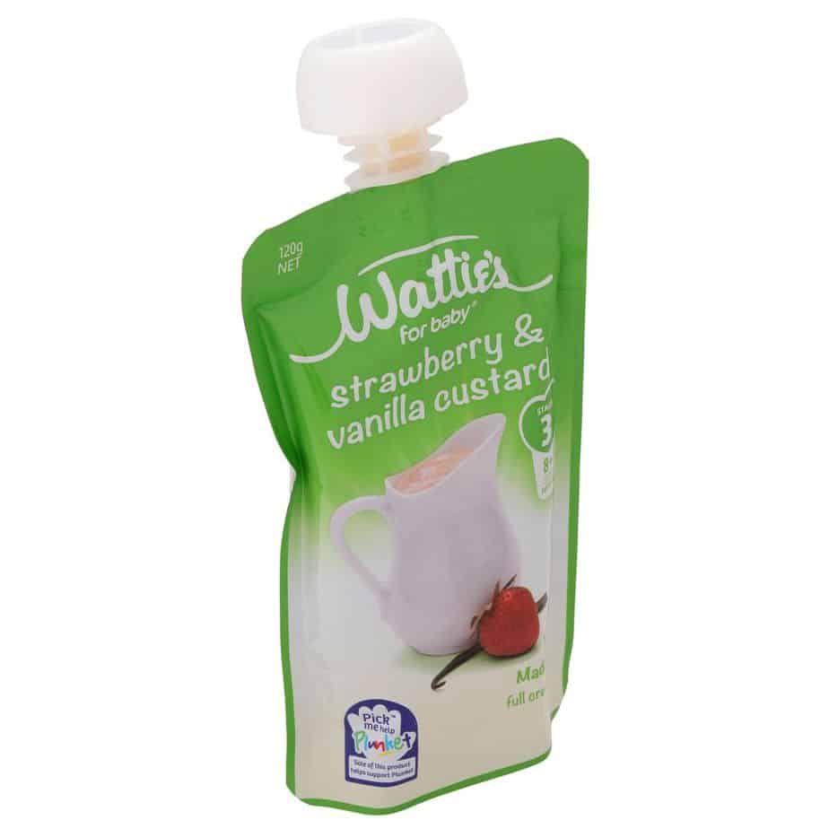 Wattie's Baby Food 120g Pouch (Stage 3) - Strawberry & Vanilla Custard-0