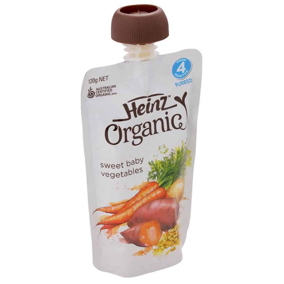 Heinz Organic Baby Food 120g Pouch - Sweet Baby Vegetables-0