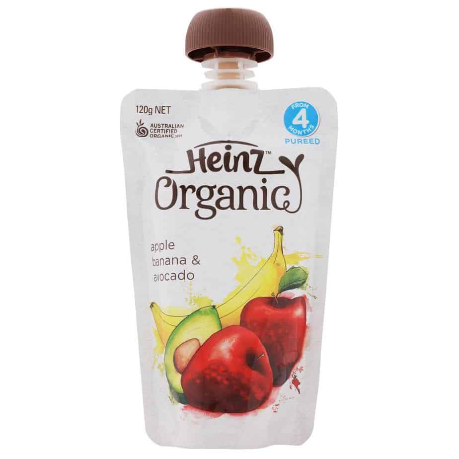 Heinz Organic Baby Food 120g Pouch - Apple, Banana & Avocado-1085