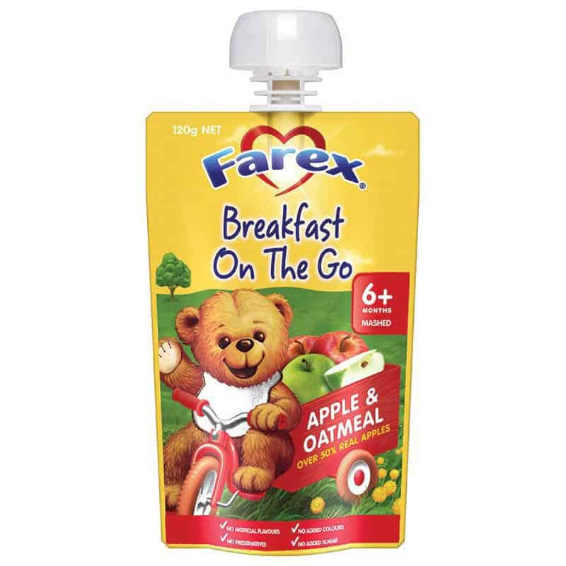 Farex Baby Pouch - Apple & Oatmeal 120g-0
