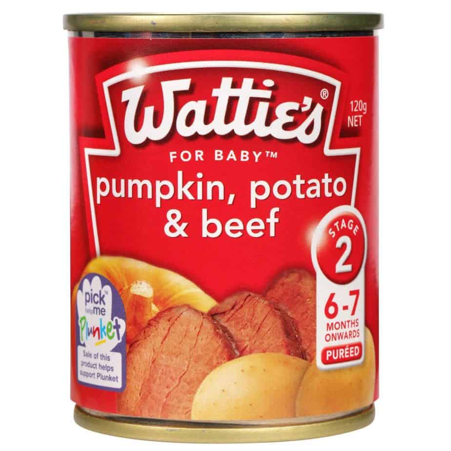 Watties Baby Food 120g Can (Stage 2) - Pumpkin, Potato & Beef-1089