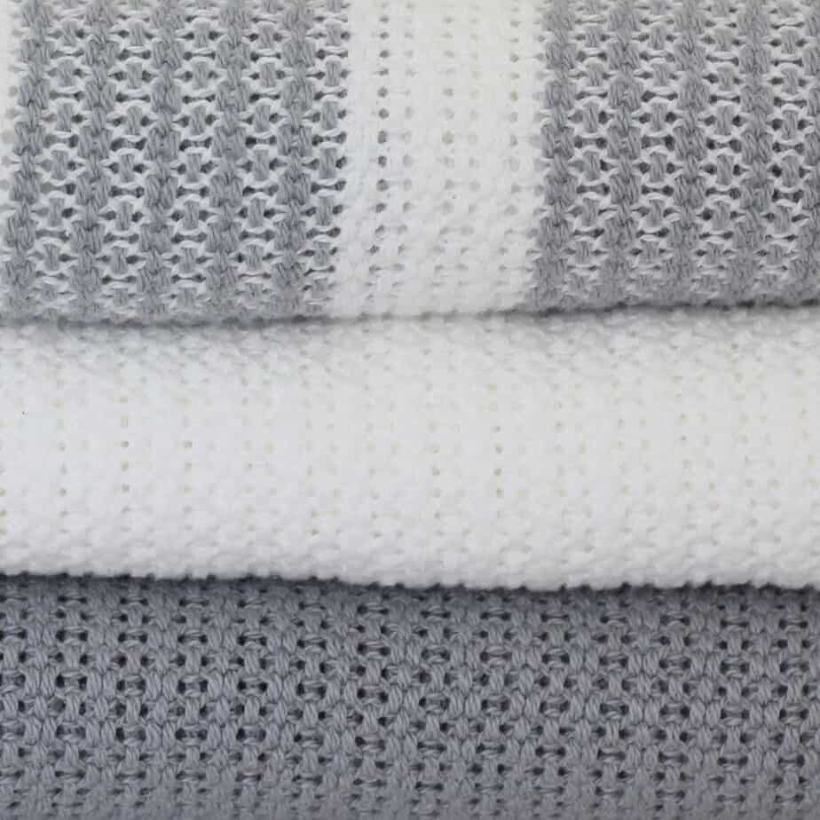 Ecosprout Organic Cotton Cellular Cot Blanket - Sky Gray-11745