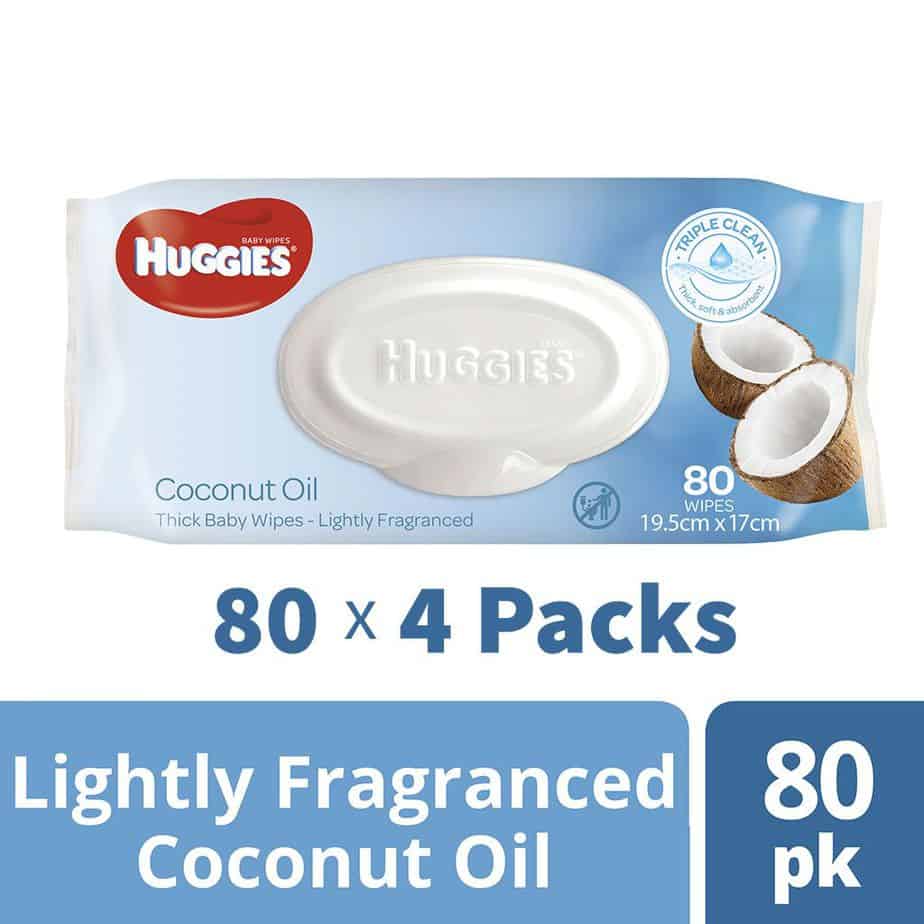Huggies® Baby Wipes Coconut Oil 80s - Shipper Deal-0