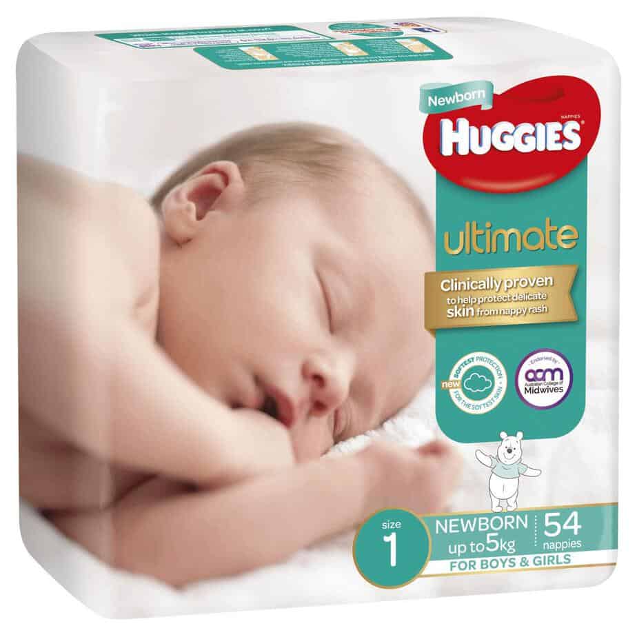 'Monster Box' Huggies® Ultimate Nappies Newborn 0-5kg 216s-8440