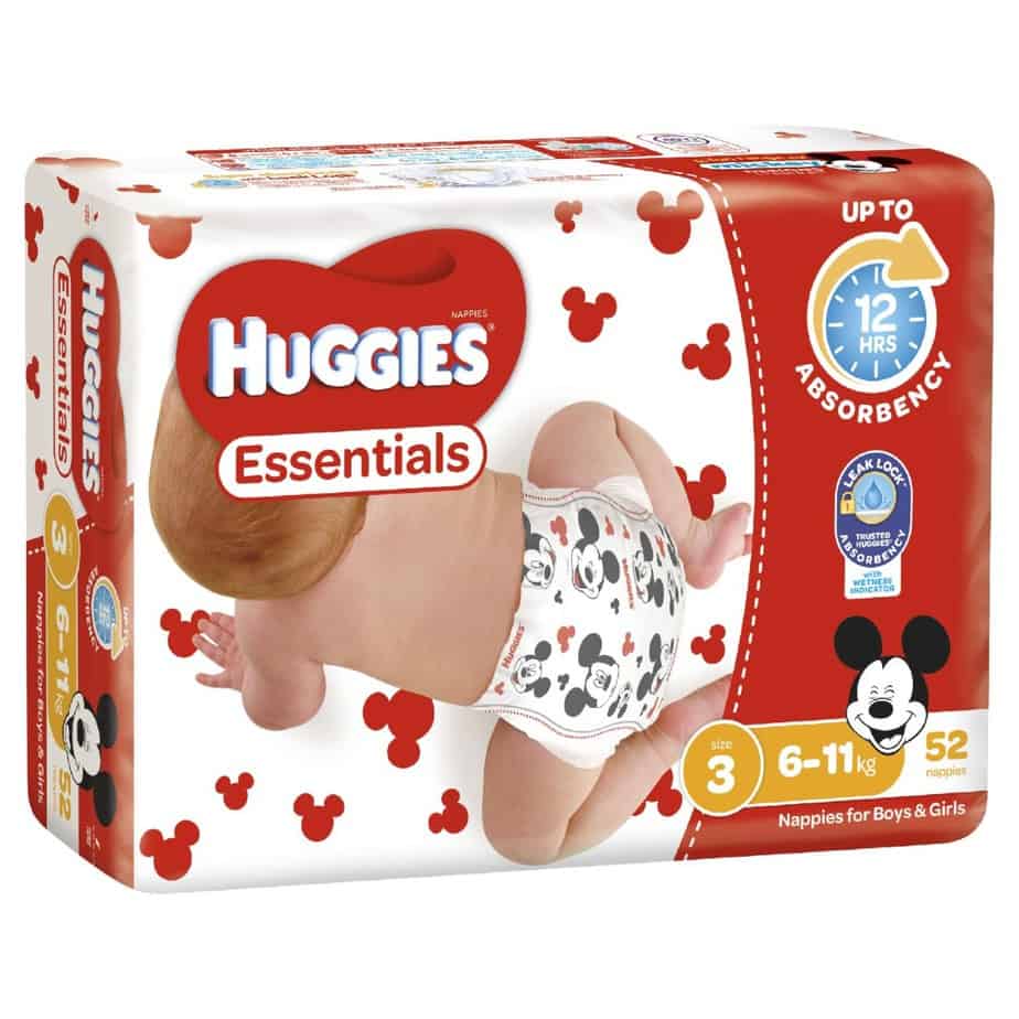 Huggies Essentials Range - Stage 3 Unisex 6-11kg (Crawler) 52s-0