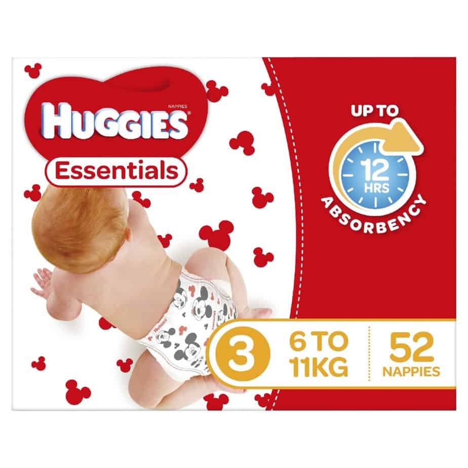 Huggies Essentials Range - Stage 3 Unisex 6-11kg (Crawler) 52s-10916