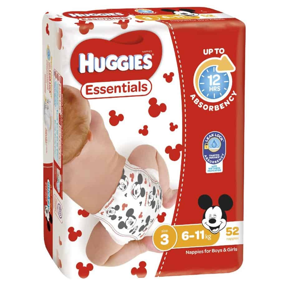 Huggies Essentials Range - Stage 3 Unisex 6-11kg (Crawler) 52s-10915