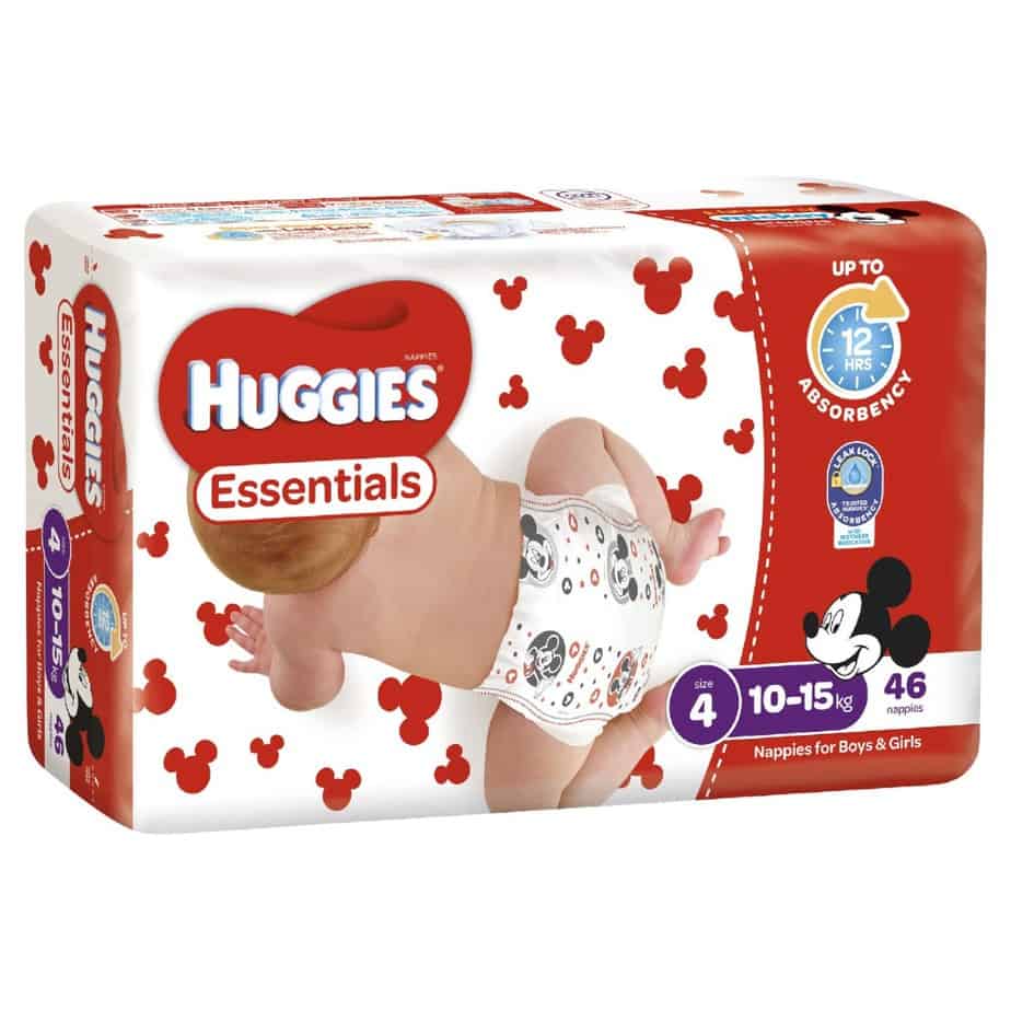Huggies Essentials Range - Stage 4 Unisex 10-15kg (Toddler) 46s-0