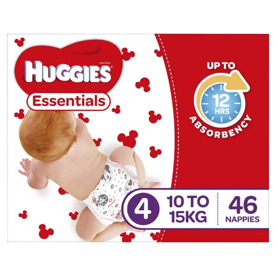 Huggies Essentials Range - Stage 4 Unisex 10-15kg (Toddler) 46s-10938