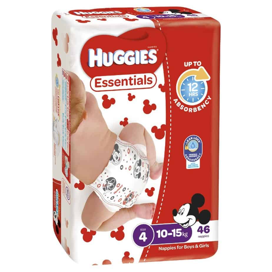 Huggies Essentials Range - Stage 4 Unisex 10-15kg (Toddler) 46s-10937