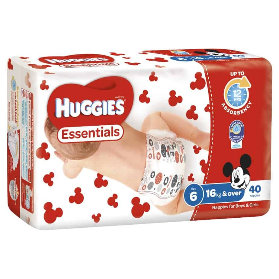 Huggies Essentials Range - Stage 6 Unisex 16kg+ (Junior) 40s-0