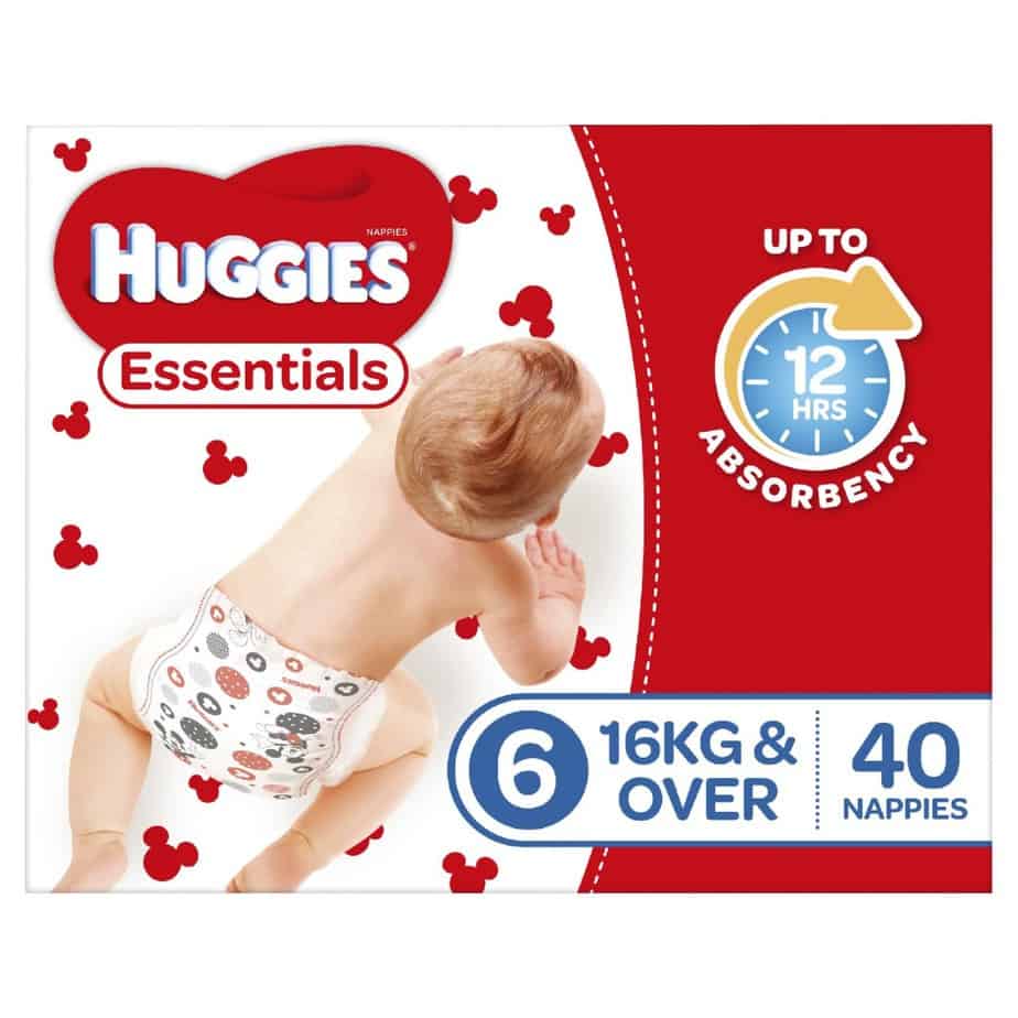 Huggies Essentials Range - Stage 6 Unisex 16kg+ (Junior) 40s-10960