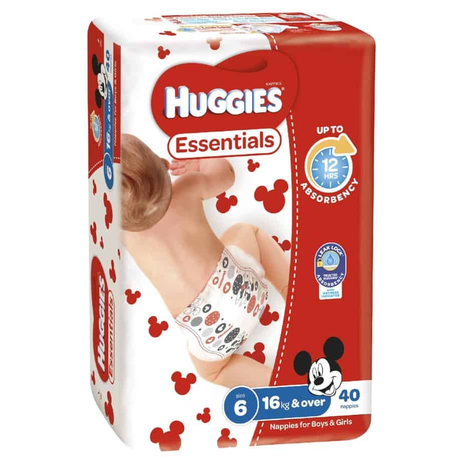 Huggies Essentials Range - Stage 6 Unisex 16kg+ (Junior) 40s-10959