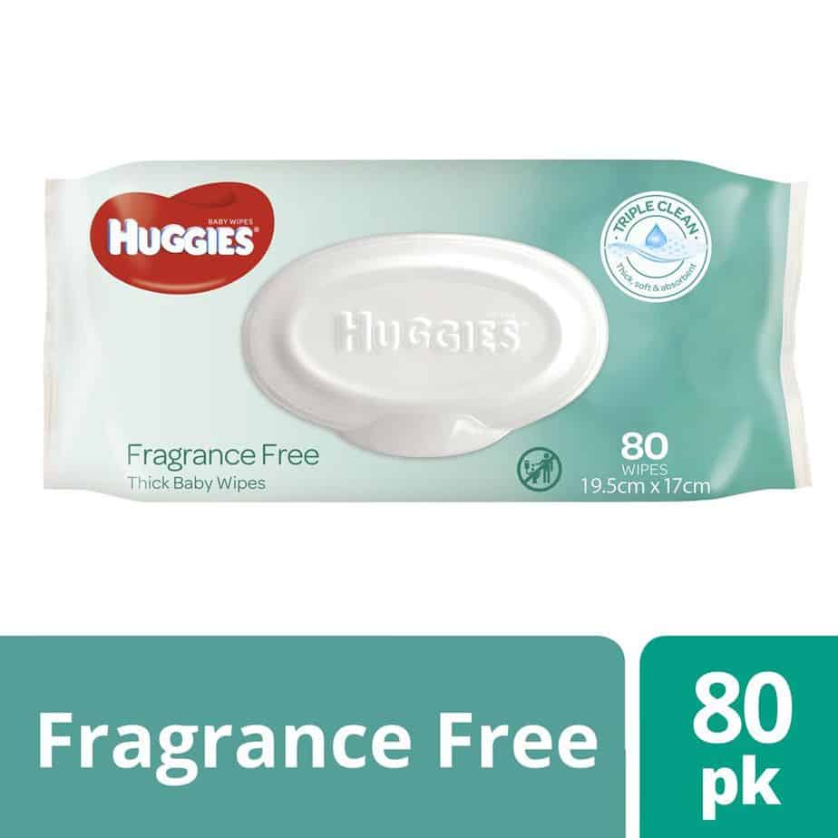 Huggies® Baby Wipes Fragrance Free 80s - Shipper Deal-0