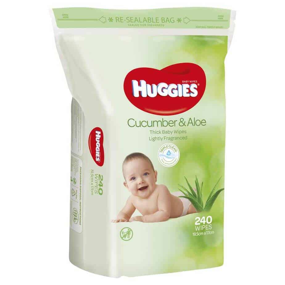 Huggies® Baby Wipes Cucumber & Aloe Jumbo 240s-0