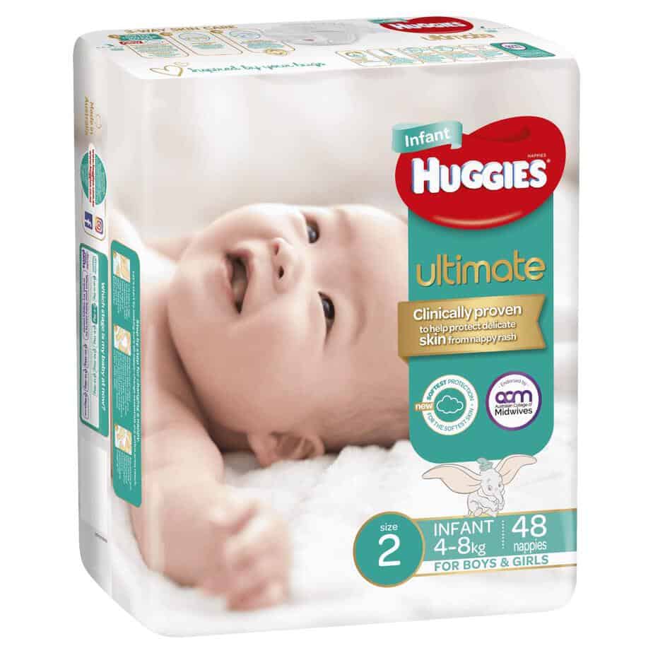 'Monster Box' Huggies Ultimate Nappies Stage 2 Unisex 4-8kg (Infant) 192s-10994