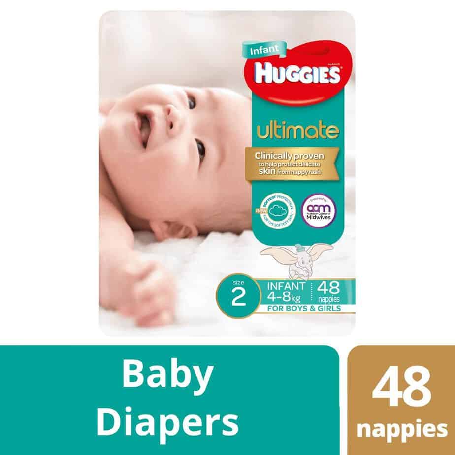 'Monster Box' Huggies Ultimate Nappies Stage 2 Unisex 4-8kg (Infant) 192s-10996
