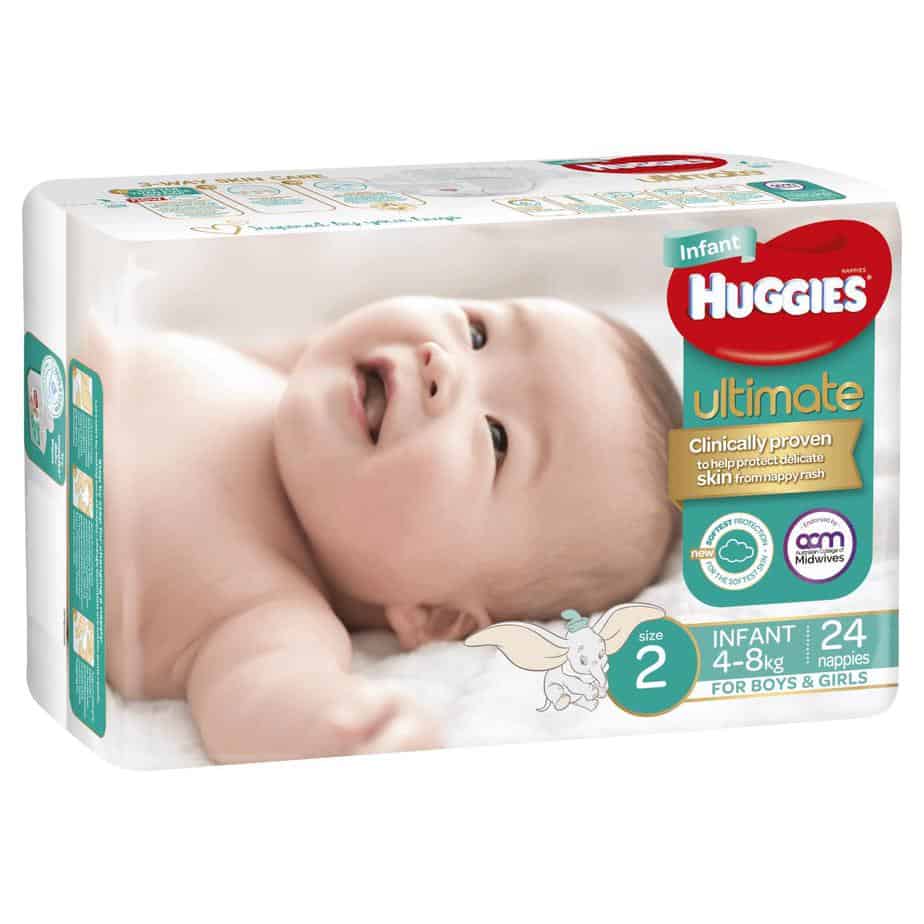 Pixie Box' Huggies® Ultimate Nappies Infant Unisex 4-8kg 96s-10793