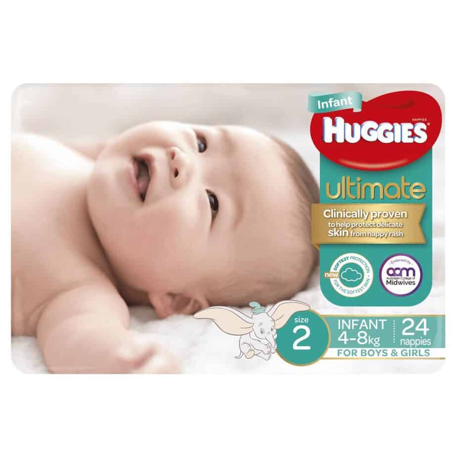Pixie Box' Huggies® Ultimate Nappies Infant Unisex 4-8kg 96s-10794