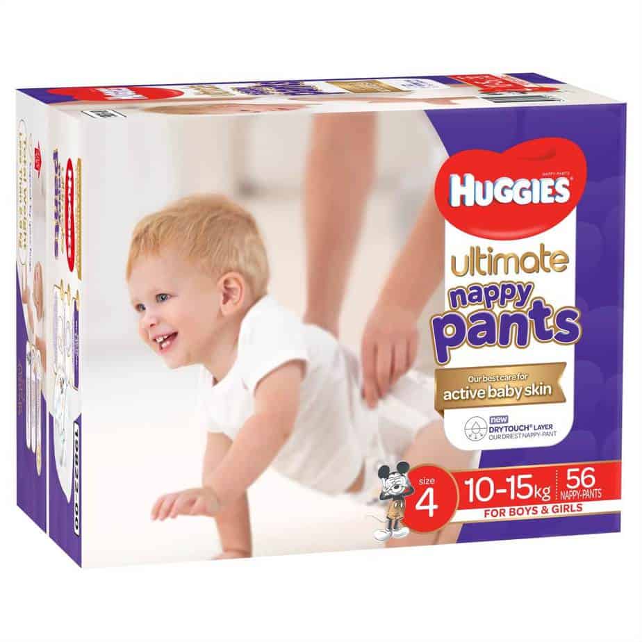Huggies Ultimate Nappy Pants - Size 4 (Toddler 10-15kg) - Unisex - Jumbo Box - 56s-7825