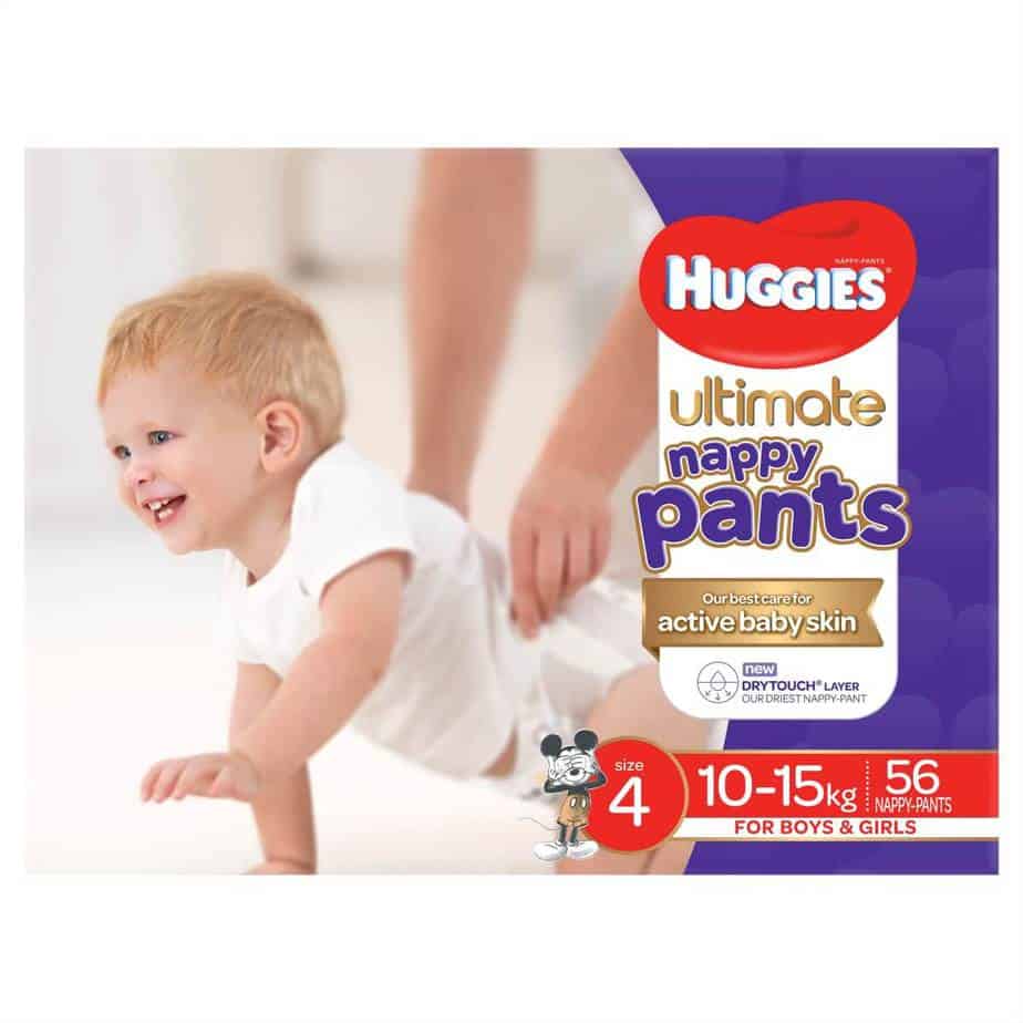 Huggies Ultimate Nappy Pants - Size 4 (Toddler 10-15kg) - Unisex - Jumbo Box - 56s-7828