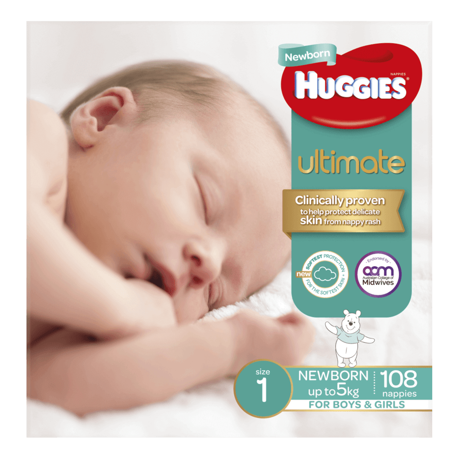 Huggies® Ultimate Newborn Nappies Jumbo 108s-7870