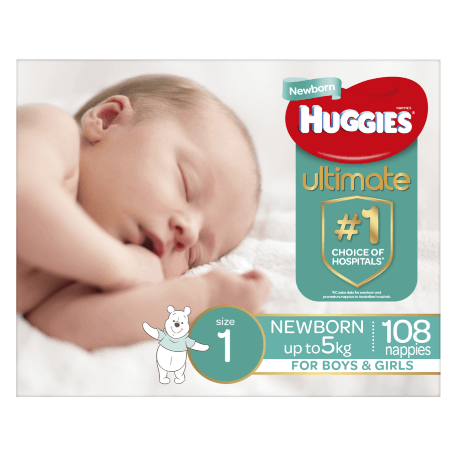 Huggies® Ultimate Newborn Nappies Jumbo 108s-7871