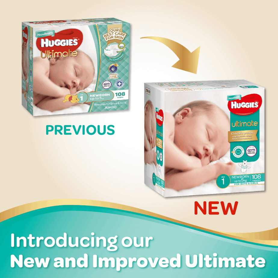 Huggies® Ultimate Newborn Nappies Jumbo 108s-7872