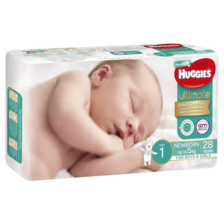 Huggies Nappies Newborn 0-5kg 28s-0