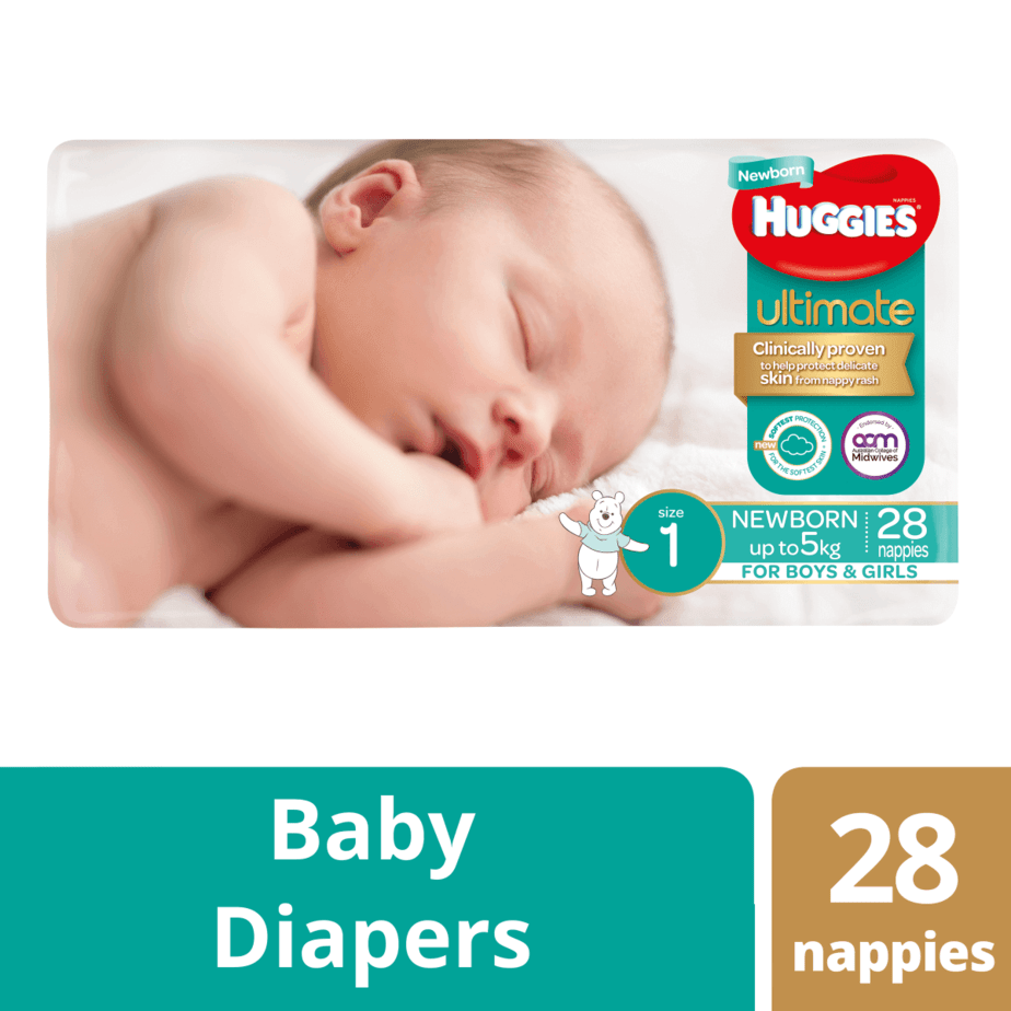 Pixie Box' Huggies® Nappies Utimate Newborn 0-5kg 112s-10774
