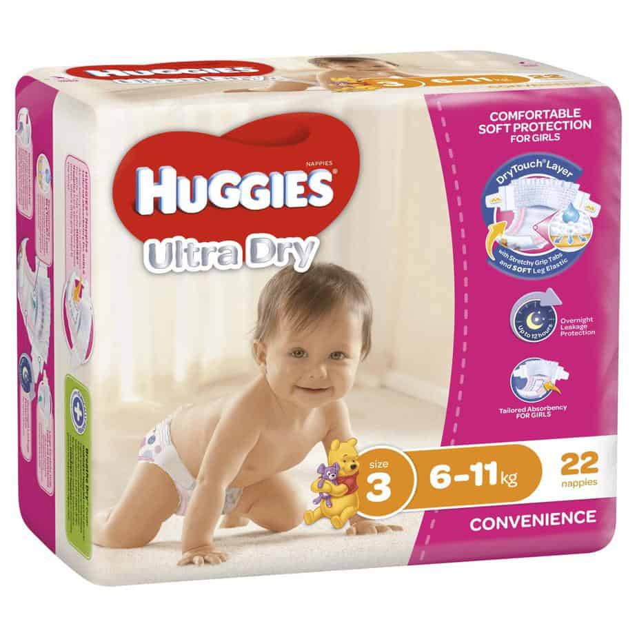 Pixie Box' Huggies® Nappies Crawler Girl 6-11kg 88s-10798