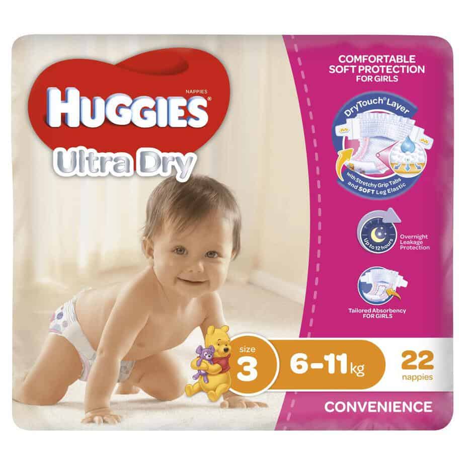 Pixie Box' Huggies® Nappies Crawler Girl 6-11kg 88s-10797