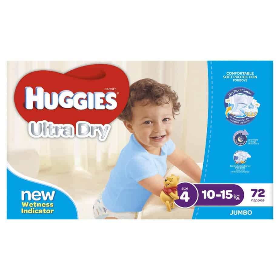 Huggies® Nappies Toddler Boy 10-15kg Jumbo 72s-11103