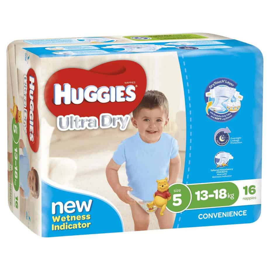 Pixie Box' Huggies® Nappies Walker Boy 13-18kg 64s-10820