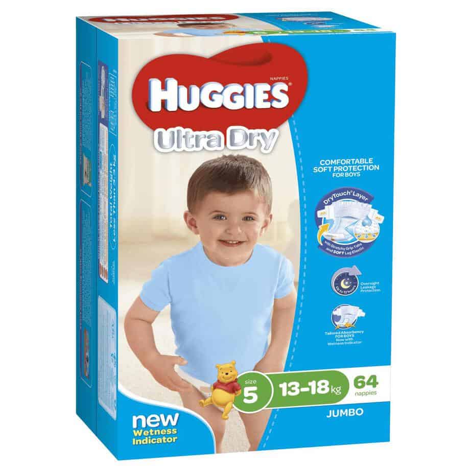 Huggies® Nappies Walker Boy 13-18kg Jumbo 64s-11114