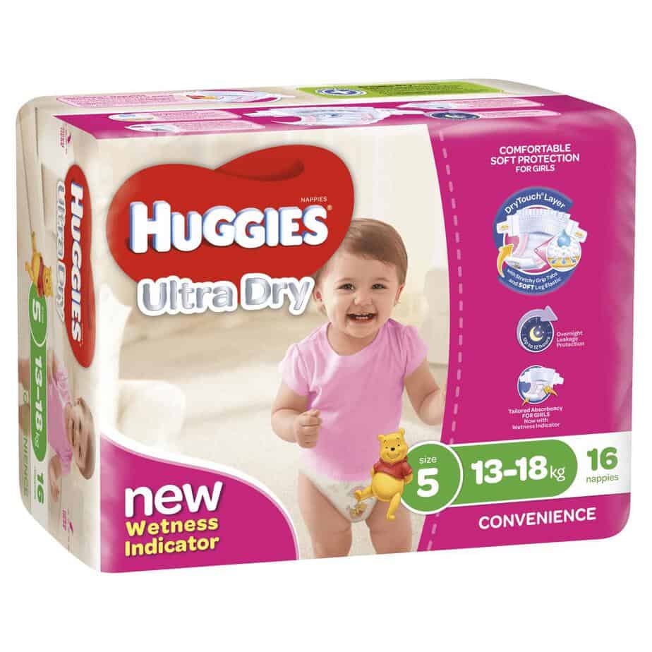 Pixie Box' Huggies® Nappies Walker Girl 13-18kg 64s-10804