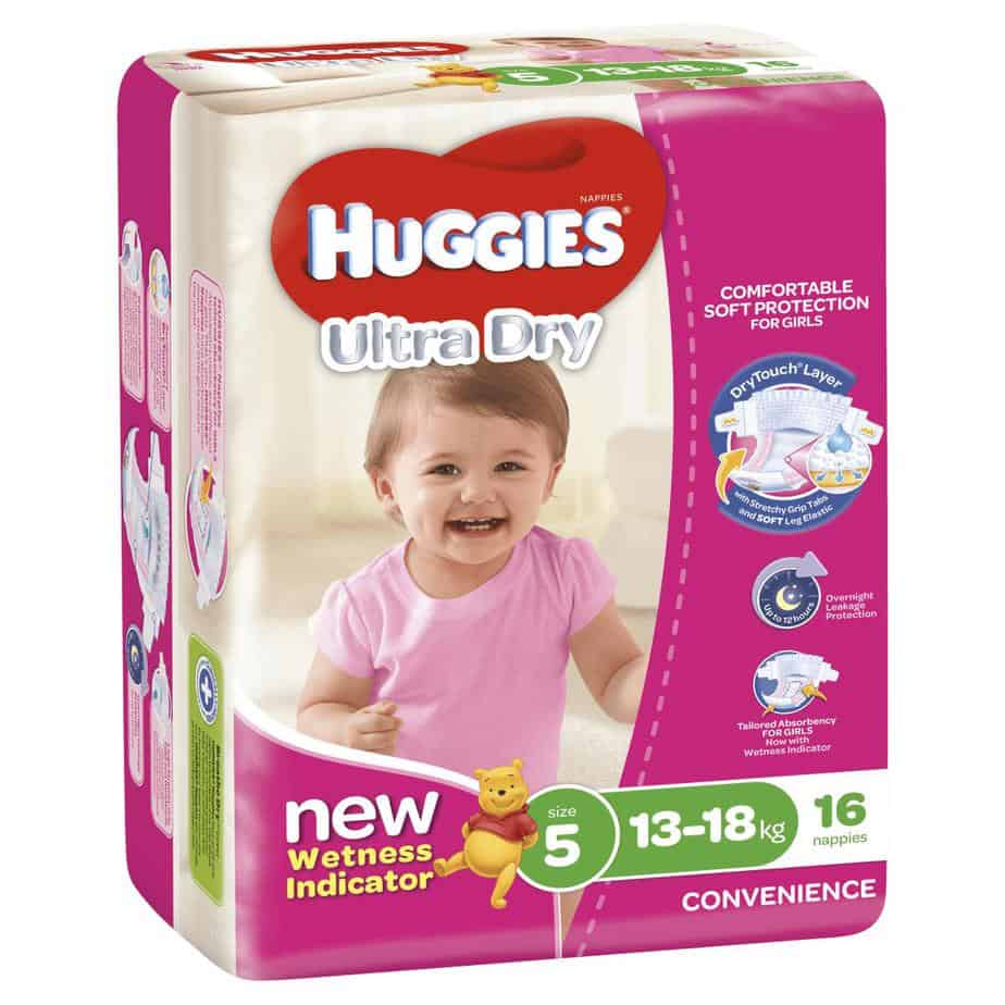 Pixie Box' Huggies® Nappies Walker Girl 13-18kg 64s-10805