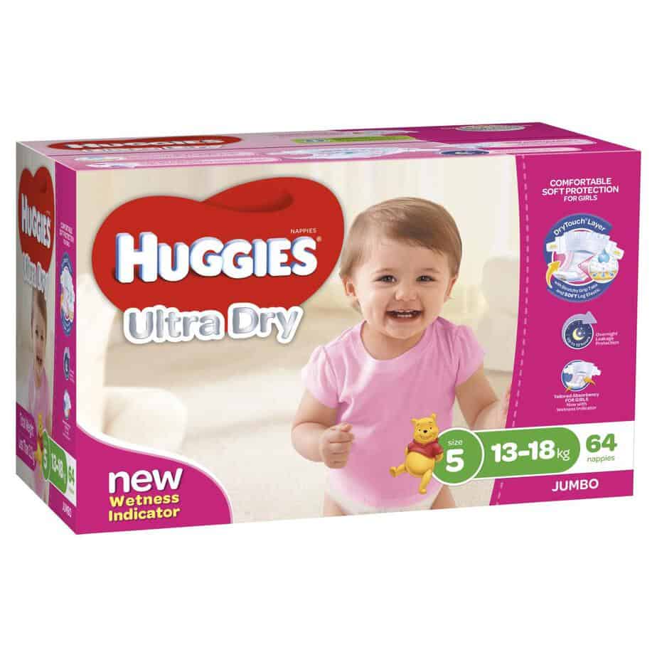 Huggies® Nappies Walker Girl 13-18kg Jumbo 64s-11091
