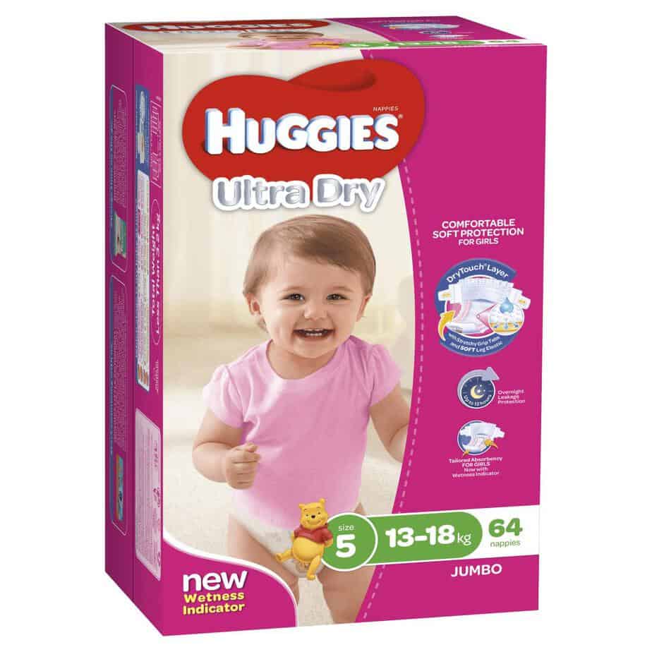 Huggies® Nappies Walker Girl 13-18kg Jumbo 64s-11092