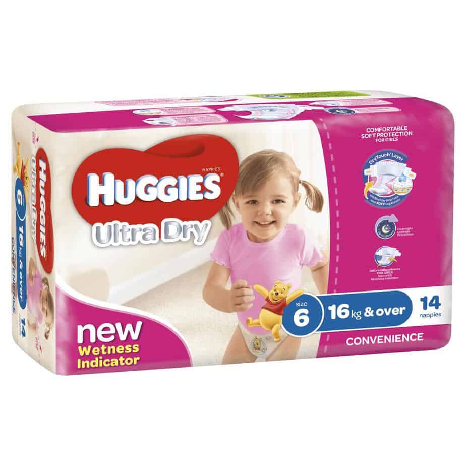 Pixie Box' Huggies® Nappies Junior Girl 16+kg 56s-10786