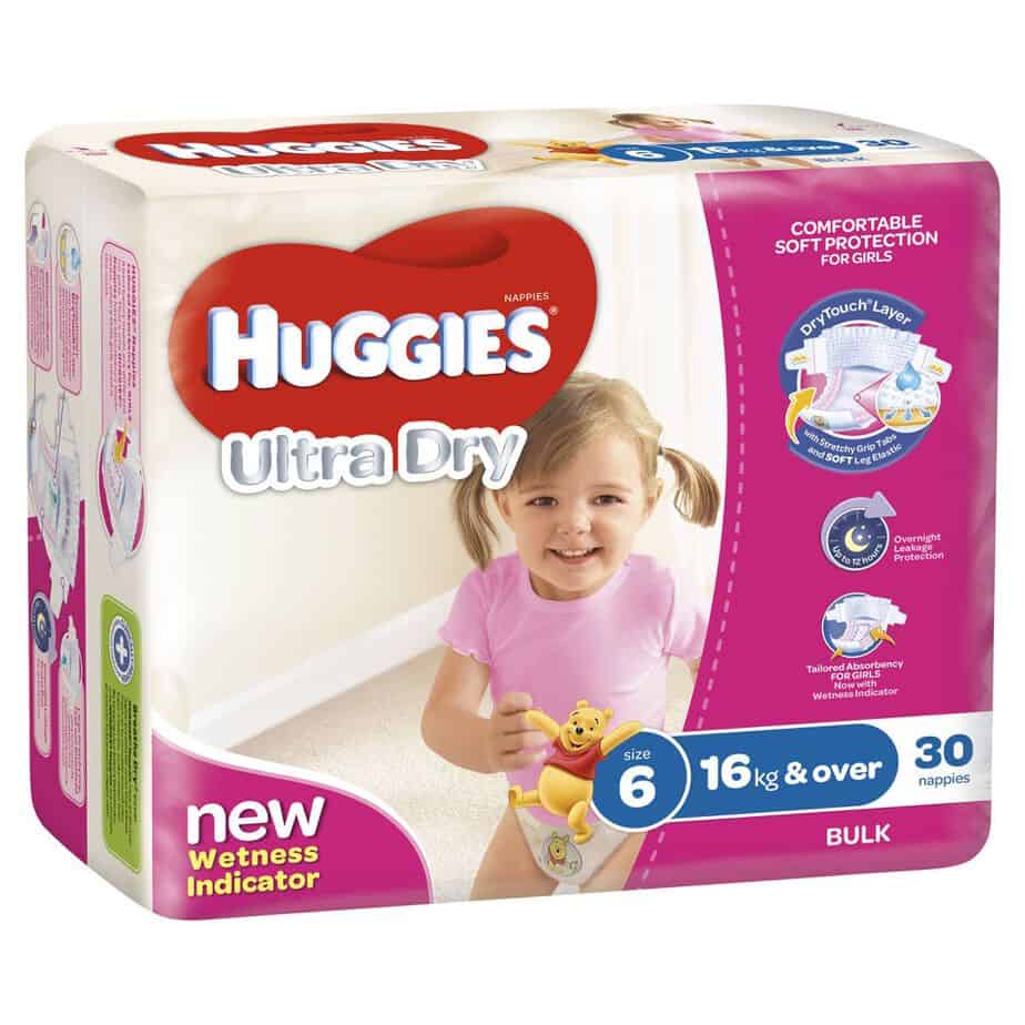 'Monster Box' Huggies® Nappies Junior Girl 16kg+ 90s-11056