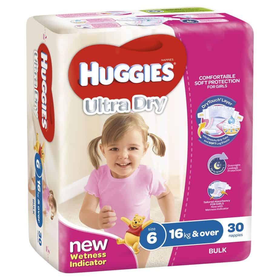 'Monster Box' Huggies® Nappies Junior Girl 16kg+ 90s-11057