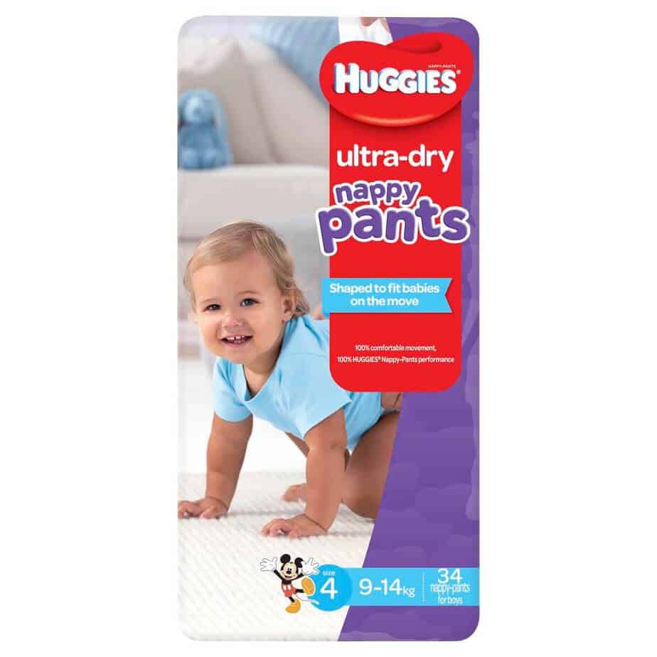 'Monster' Huggies Ultra Dry Nappy Pants Stage 4 (Toddler) Boys 9-14kg - 136s Nappy Pants-8501
