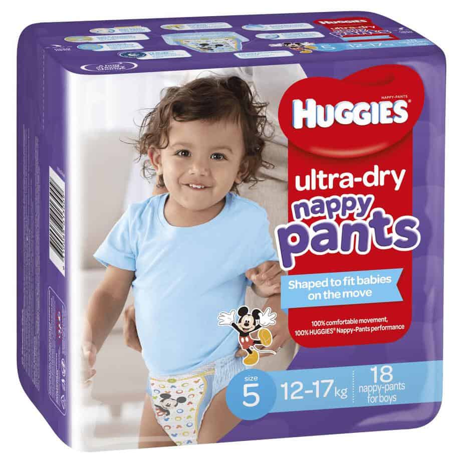 Pixie Box' Huggies Ultra-Dry Nappy Pants Stage 5 Boy 12-17kg (Walker) 72s-11128