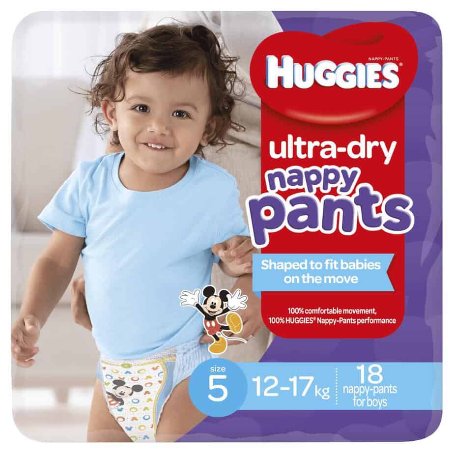 Pixie Box' Huggies Ultra-Dry Nappy Pants Stage 5 Boy 12-17kg (Walker) 72s-11129