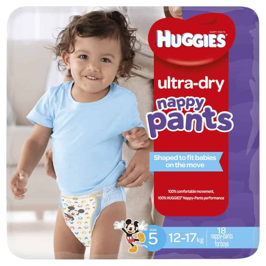 Pixie Box' Huggies Ultra-Dry Nappy Pants Stage 5 Boy 12-17kg (Walker) 72s-11131