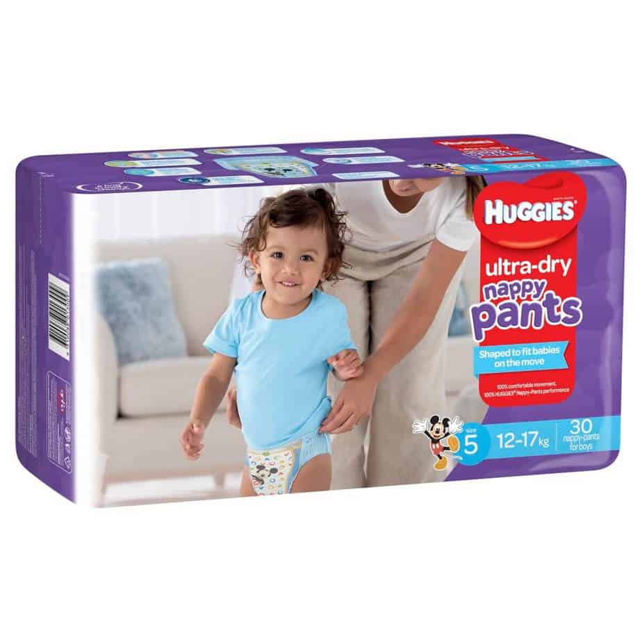 'Monster' Huggies Ultra Dry Nappy Pants Stage 5 (Walker) Boys 12-17kg - 120s Nappy Pants-7782
